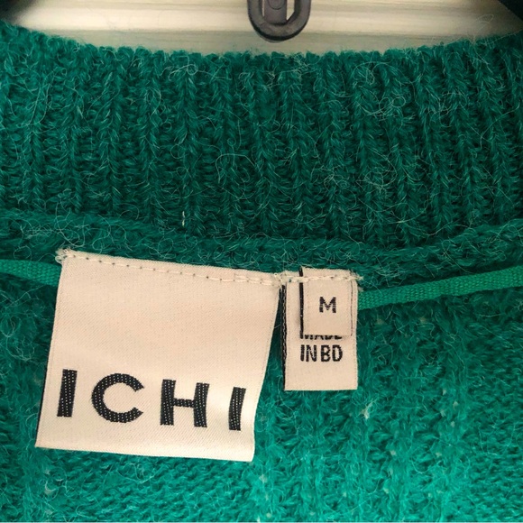 Ichi rich green long open cardigan, size M - Picture 4 of 7